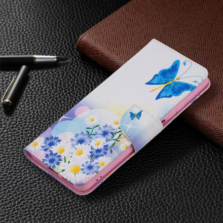 Xiaomi 11T / 11T Pro Custodia dipinta con farfalle e fiori