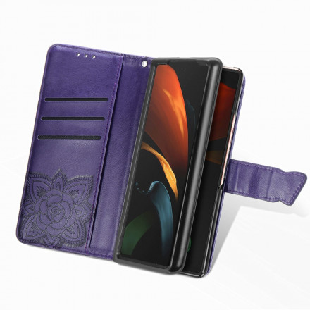 Custodia Samsung Galaxy Z Fold 3 5G Butterfly Design con cinturino