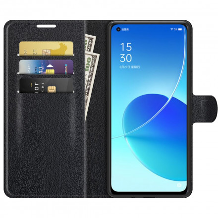 Custodia Oppo Reno 6 5G similpelle Classic Lychee