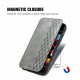 Flip Cover Motorola Edge 20 Lite in similpelle con trama a diamante