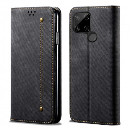 Flip Cover Realme C21 in ecopelle texture Jeans