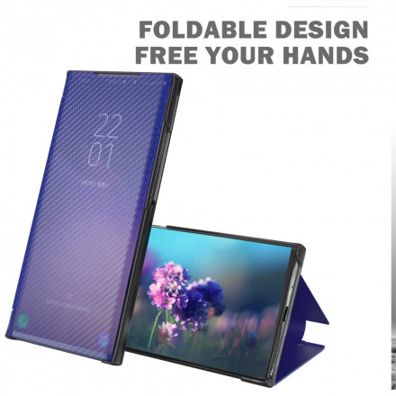 Flip Cover Xiaomi 11T / 11T Pro in fibra di carbonio traslucida
