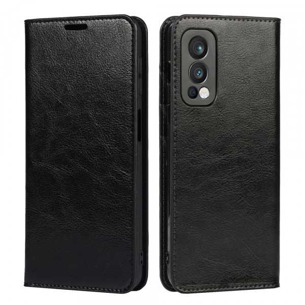 Flip Cover OnePlus Nord 2 5G Cuir Véritable