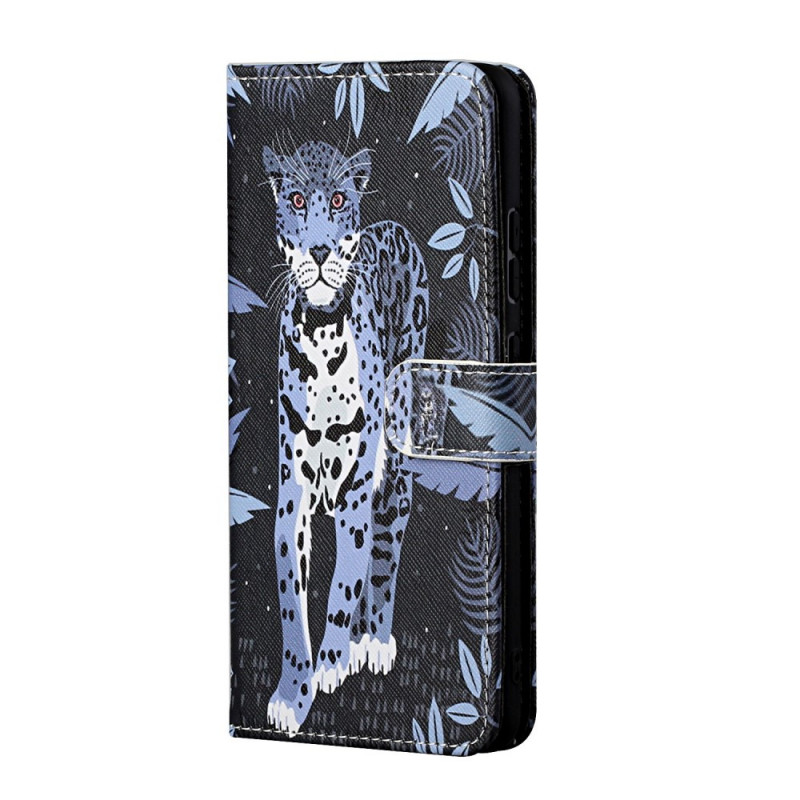 Samsung Galaxy A13 5G / A04s Custodia con cinturino leopardata