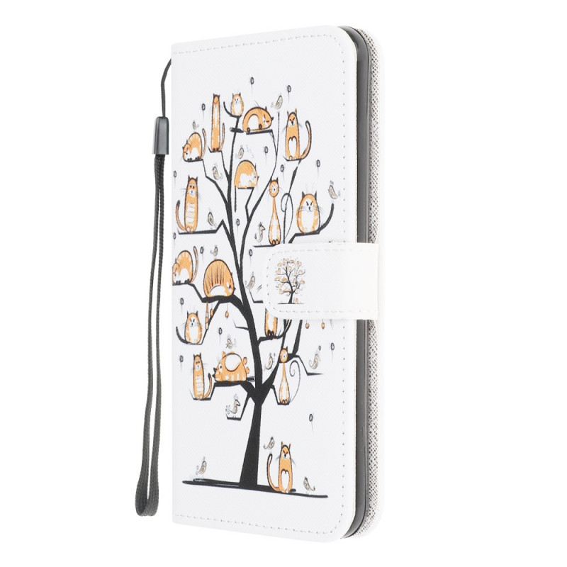 Custodia con cinturino per Samsung Galaxy M32 Funky Cats