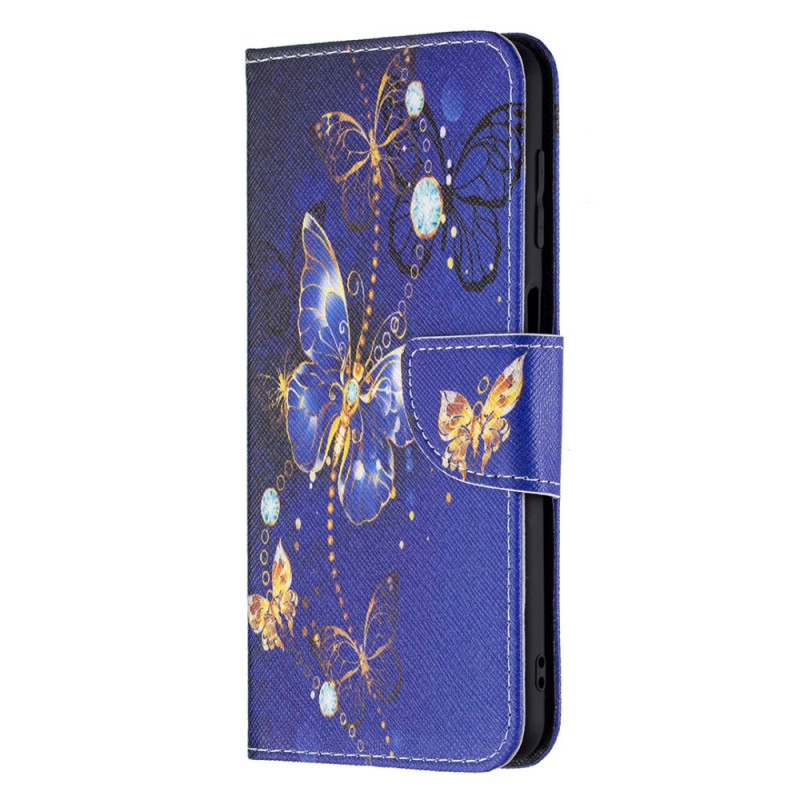 Custodia Samsung Galaxy M32 Gold Butterfly