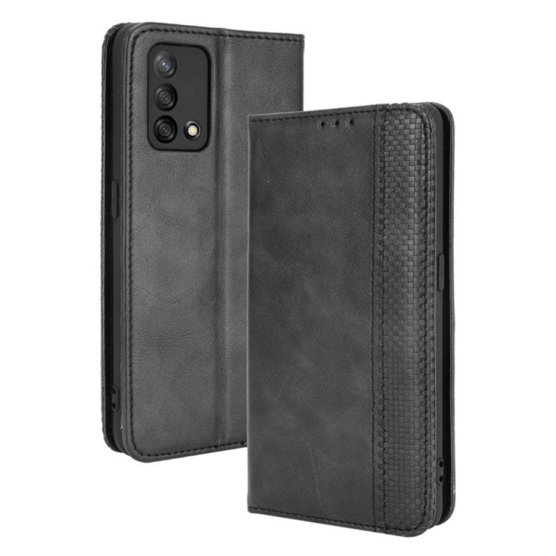 Flip Cover Oppo A74 4G effetto pelle Vintage Stylish