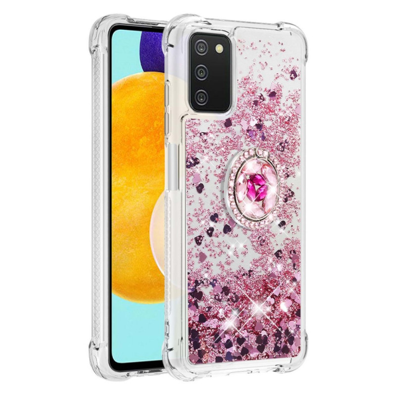 Samsung Galaxy A03s Custodia glitterata con supporto ad anello