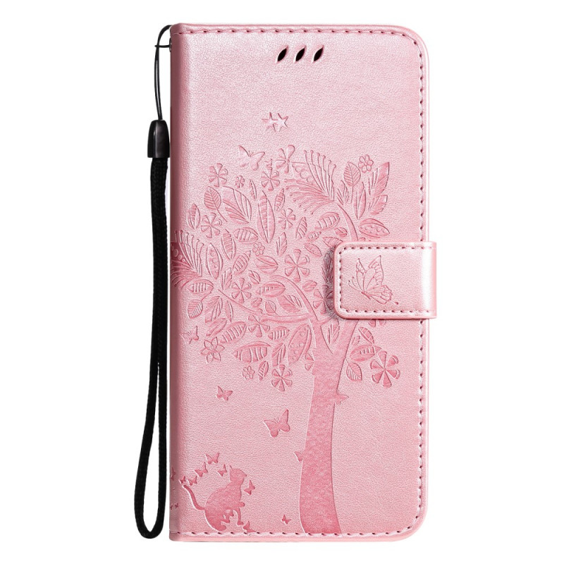Samsung Galaxy A12 / M12 Custodia con cinturino per albero e gatto