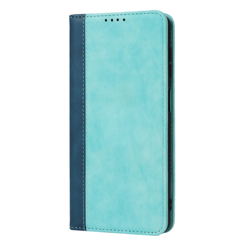 Flip Cover Samsung Galaxy A12 / M12 stile pelle bicolore