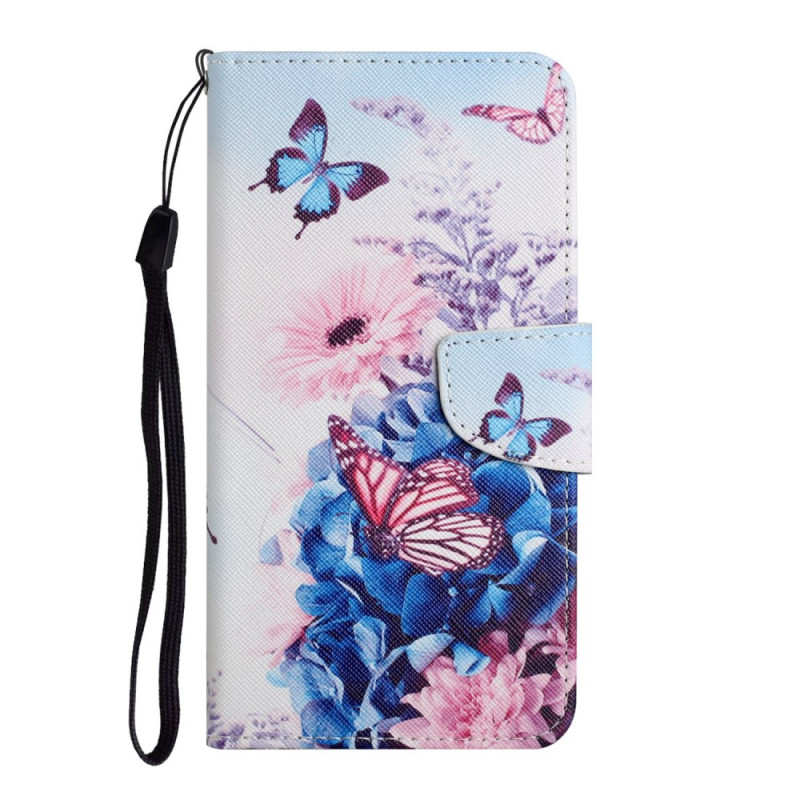 Xiaomi Redmi 10 Custodia a forma di fiore e farfalla