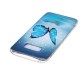 Samsung Galaxy S8 Custodia a farfalla blu fluorescente