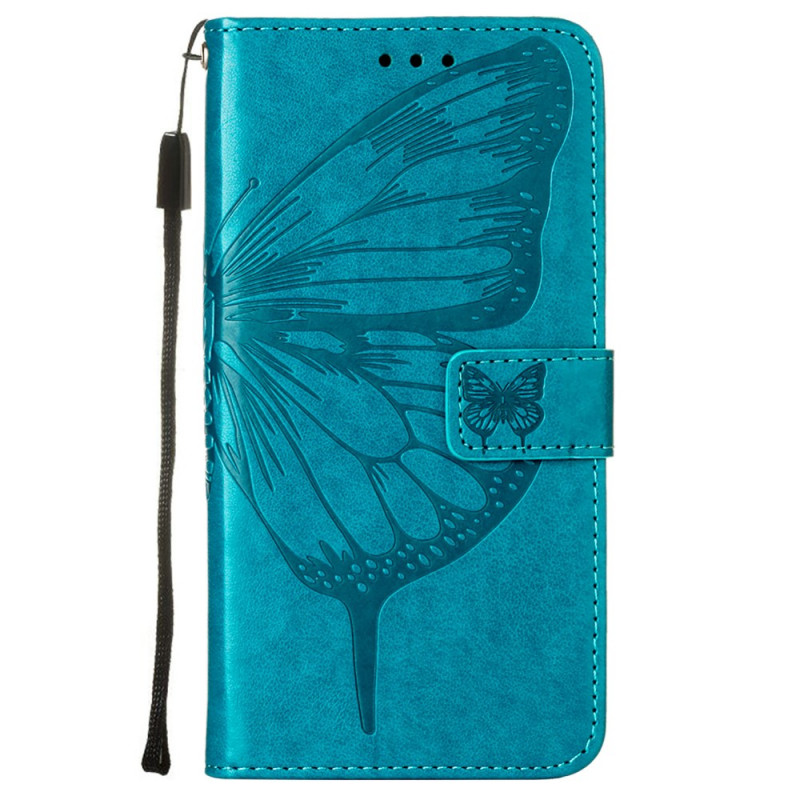 Custodia Xiaomi Redmi 10 Butterfly Design con cinturino