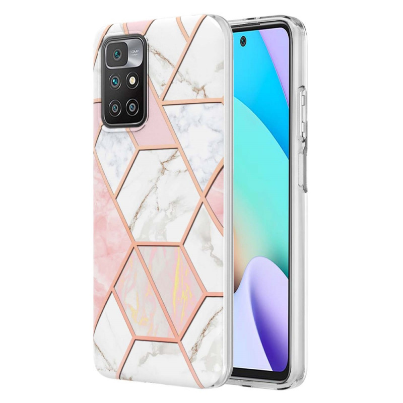 Xiaomi Redmi 10 Marble Custodia a geometria intensa