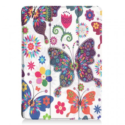 Cover per iPad 9.7 2017 Farfalle e fiori