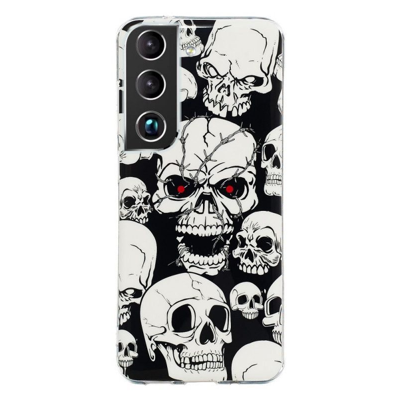 Samsung Galaxy S22 5G Caution Skulls Custodia fluorescente