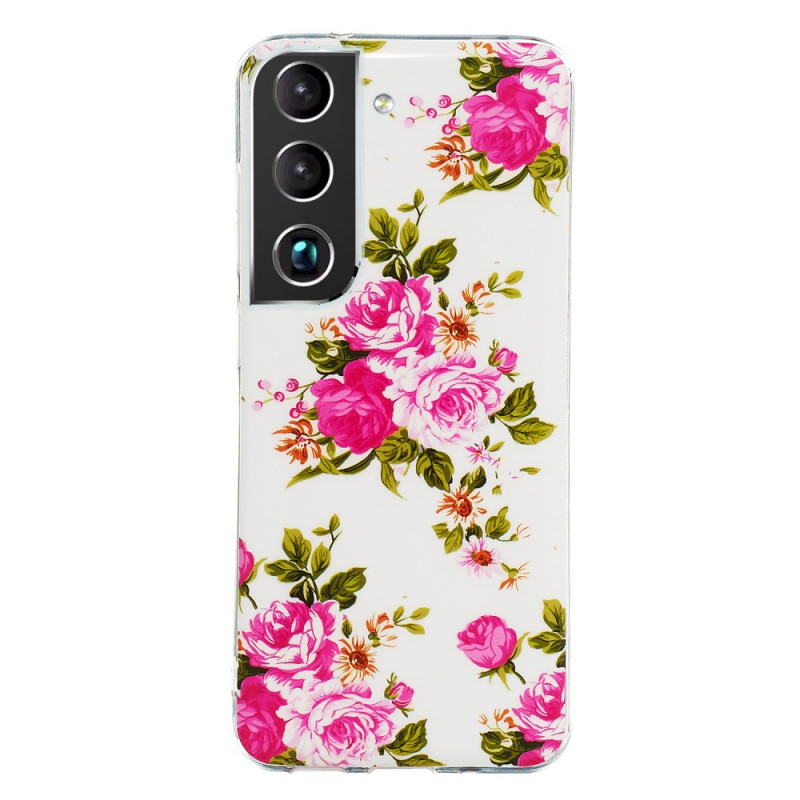 Samsung Galaxy S22 5G Custodia Liberty Flowers Fluorescente