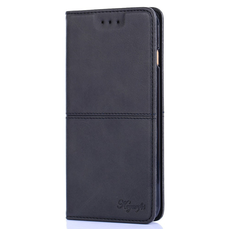 Flip Cover Samsung Galaxy S22 5G stile cuciture in pelle