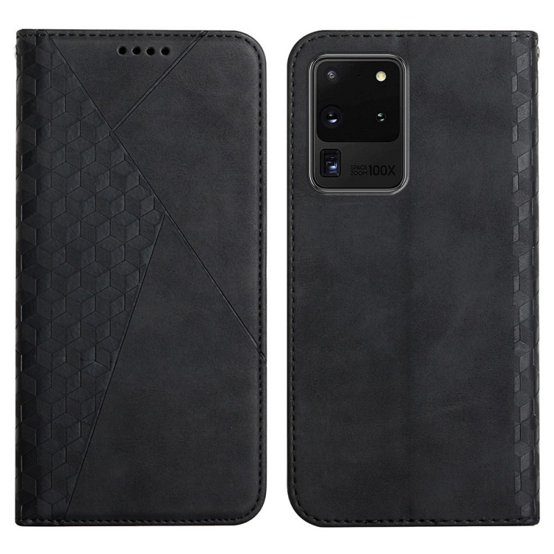 Flip Cover Samsung Galaxy S20 Ultra effetto pelle Geo