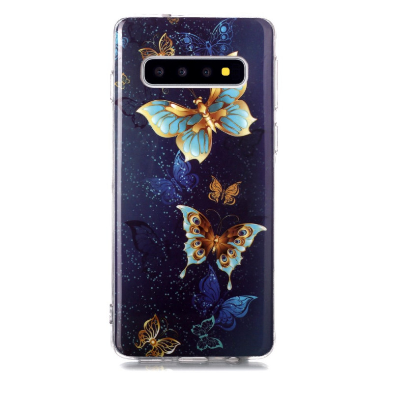 Custodia fluorescente per Samsung Galaxy S10 Butterflies