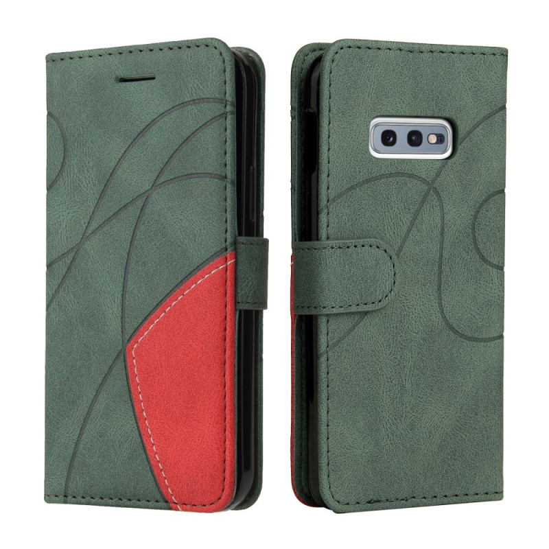 Housse Samsung Galaxy S10e Simili Cuir Bicolore Signature