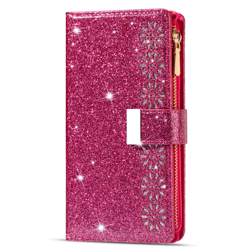 Samsung Galaxy Z Fold 3 5G Glitter Portafoglio Zip Custodia