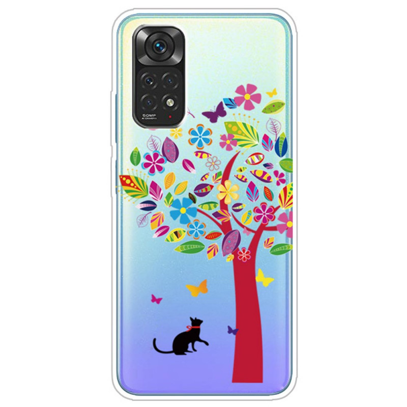 Xiaomi Redmi Note 12 Pro 4G/Note 11 Pro/11 Pro 5G Case Chat sotto l'albero colorato