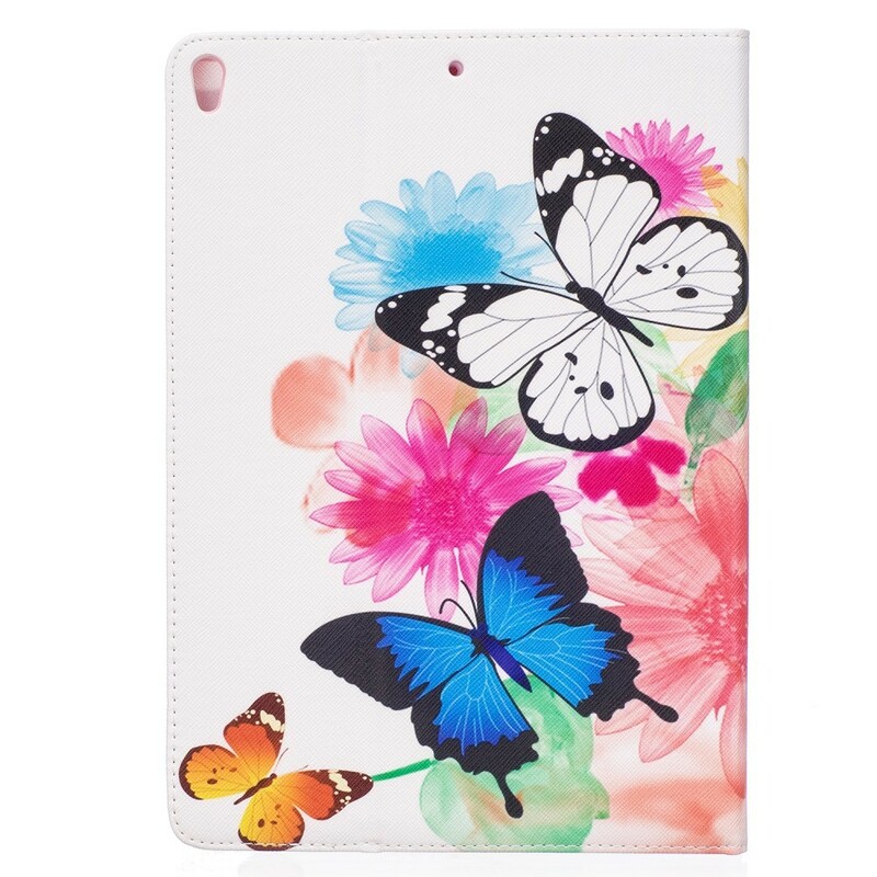 Custodia per iPad Pro 10,5 pollici dipinta con farfalle e fiori