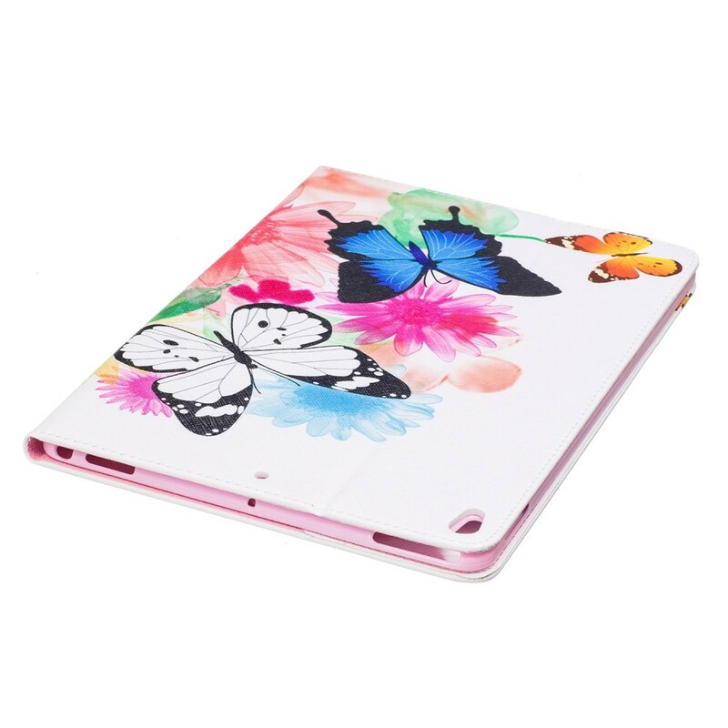 Custodia per iPad Pro 10,5 pollici dipinta con farfalle e fiori