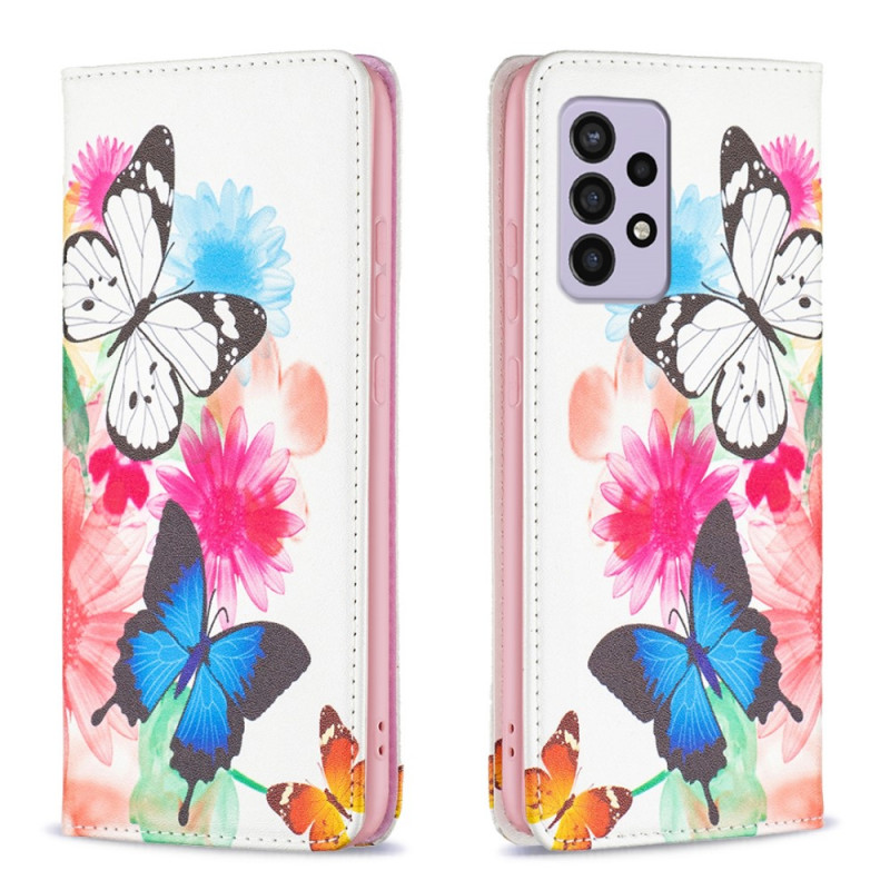 Flip Cover Samsung Galaxy A33 5G Farfalle colorate