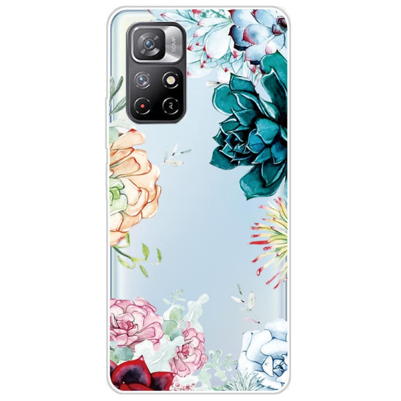 Custodia Xiaomi Redmi Note 11 Pro Plus 5G Clear Watercolour Flower