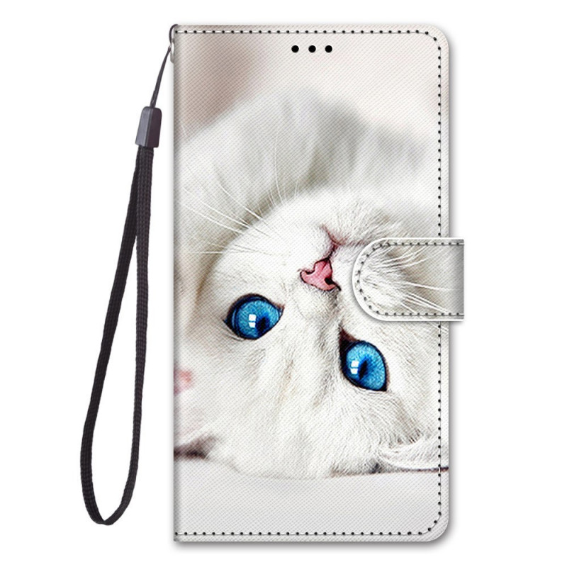 Xiaomi Redmi Note 11 Pro Plus 5G Cat Custodia con cinturino bianco