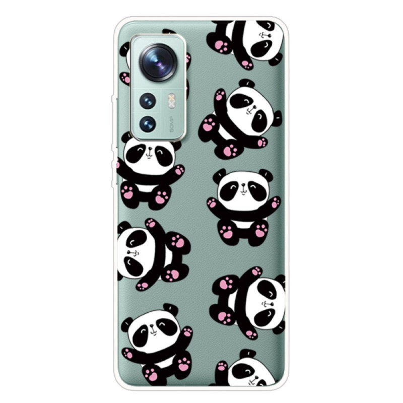 Xiaomi 12 Pro Custodia in silicone Little Pandas