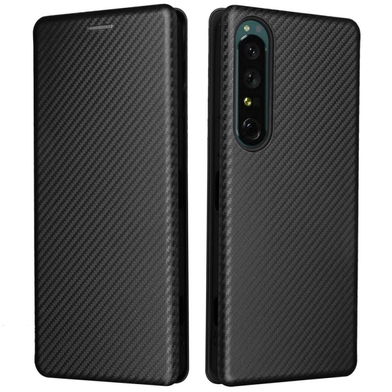 Flip Cover Sony Xperia 1 IV con struttura in fibra di carbonio