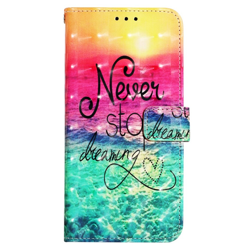 Custodia per iPhone SE 3 / SE 2 / 8 / 7 Never Stop Dreaming con cinturino