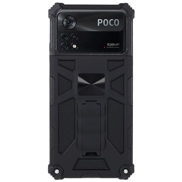 Poco X4 Pro 5G Custodia bicolore con supporto rimovibile