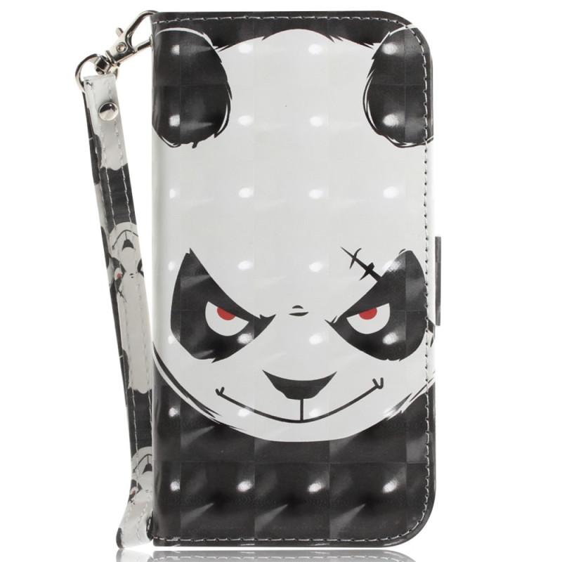 OnePlus Nord 2T 5G Custodia con cinturino con panda arrabbiato