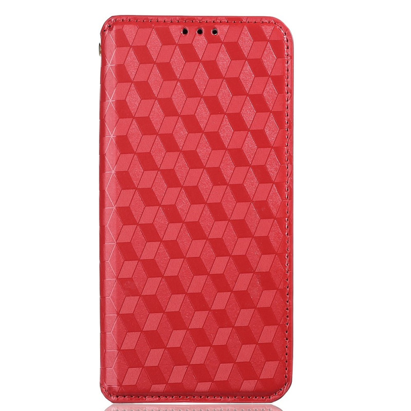 Flip Cover Xiaomi Redmi Note 12T Pro/Poco X4 GT effetto pelle 3D Cubi