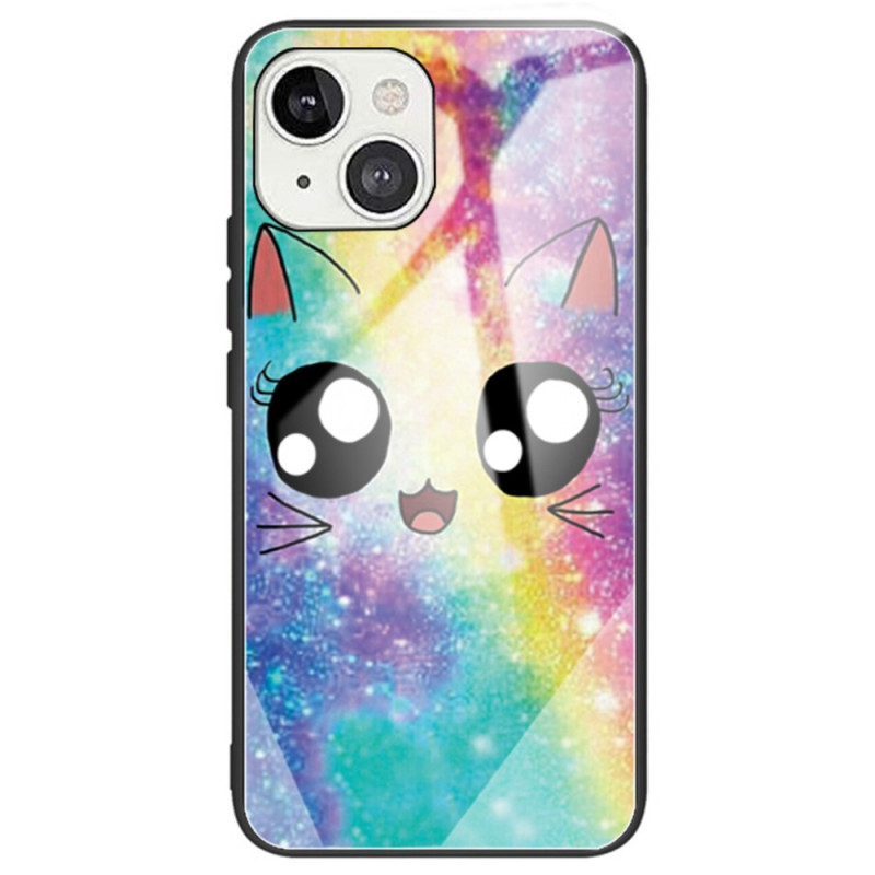 Custodia iPhone 14 Vetro temperato Cat Deco