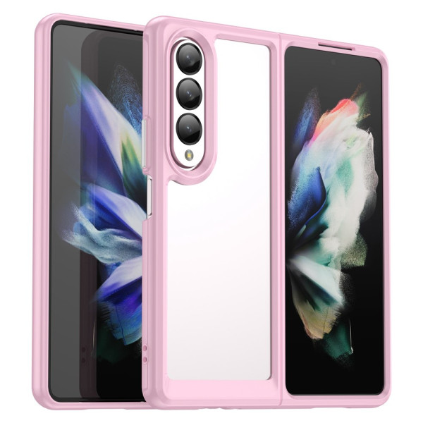 Samsung Galaxy Z Fold 4 Custodia trasparente con bordi colorati