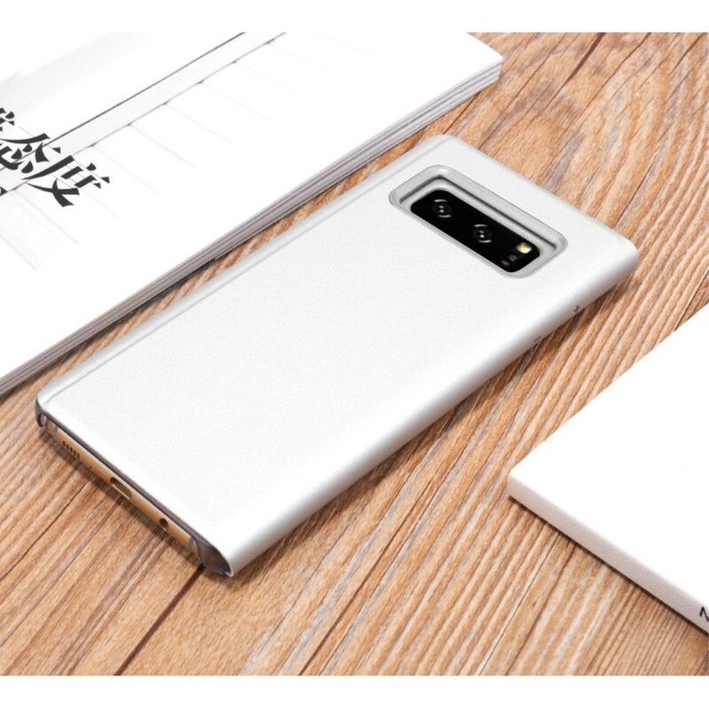 Flip Cover Samsung Galaxy Note 8 effetto specchio e pelle