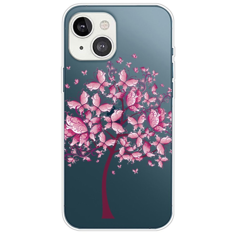 iPhone 14 Plus Custodia trasparente Butterfly Tree