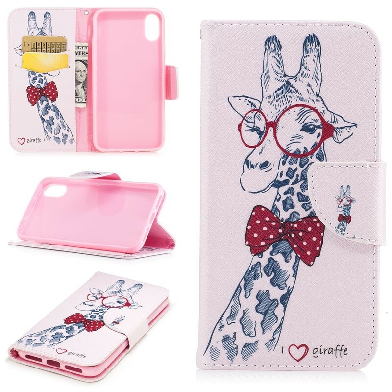 Custodia iPhone X Giraffe Intello