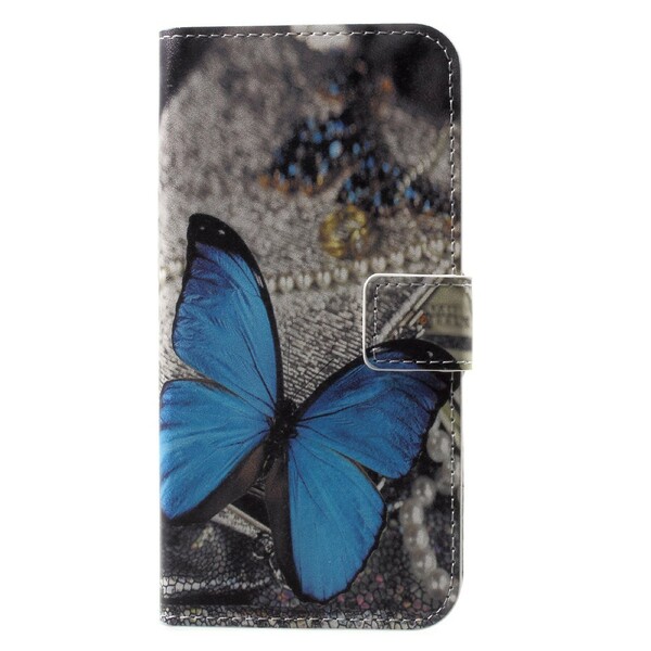 Custodia iPhone X Butterfly Blue