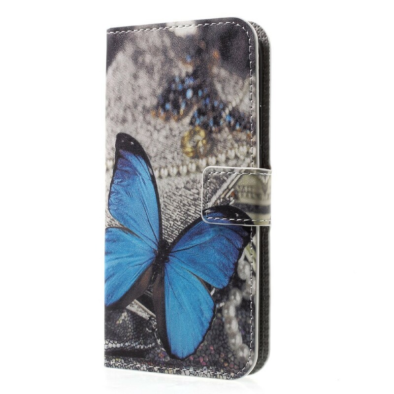 Custodia iPhone X Butterfly Blue