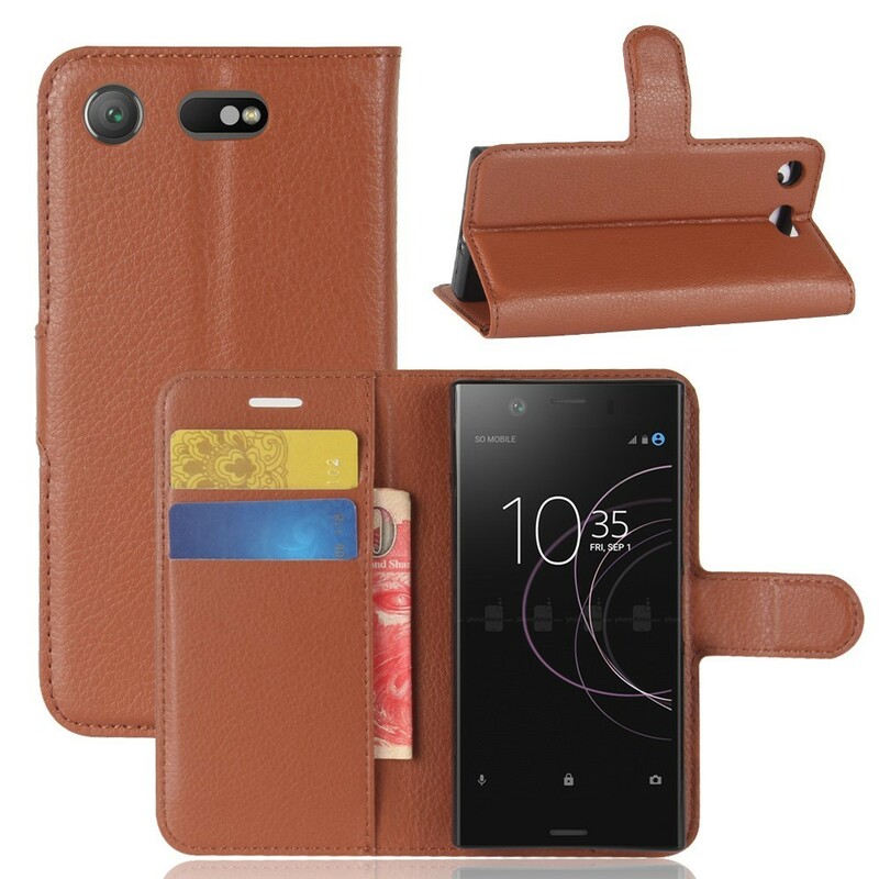 Sony Xperia XZ1 Compact Custodia retrò in similpelle
