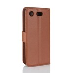 Sony Xperia XZ1 Compact Custodia retrò in similpelle