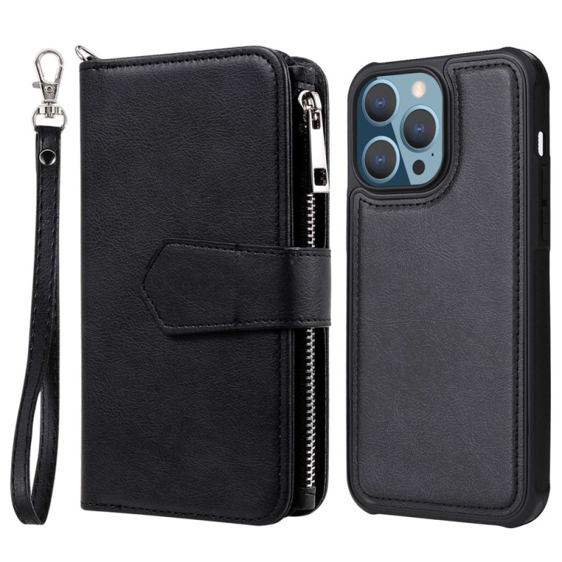 Custodia a portafoglio per iPhone 14 Pro Max con cover
 staccabile