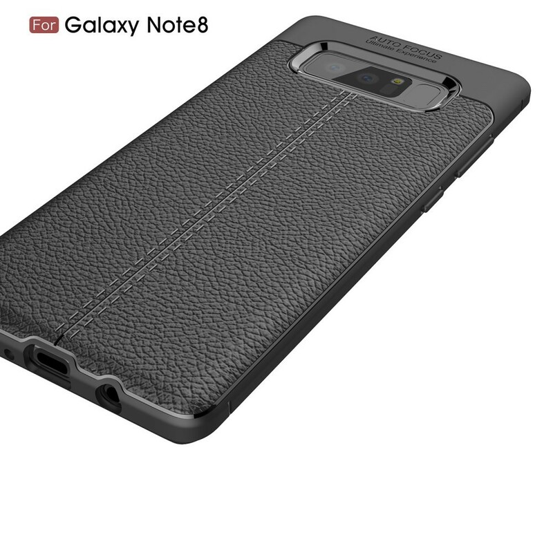 Samsung Galaxy Note 8 Custodia in pelle effetto litchi doppia linea