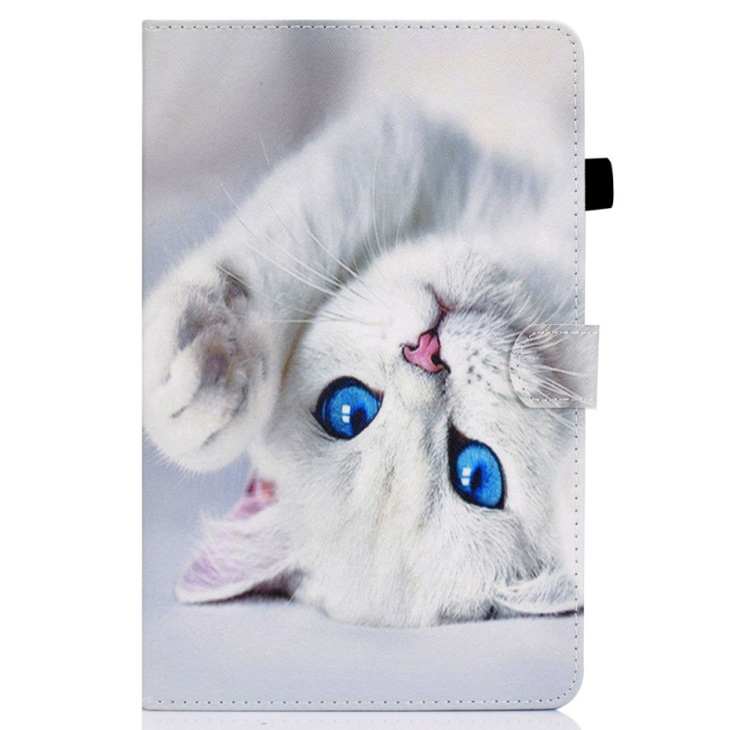 Cover per iPad 10,9" (2022) Gatto bianco con occhi blu